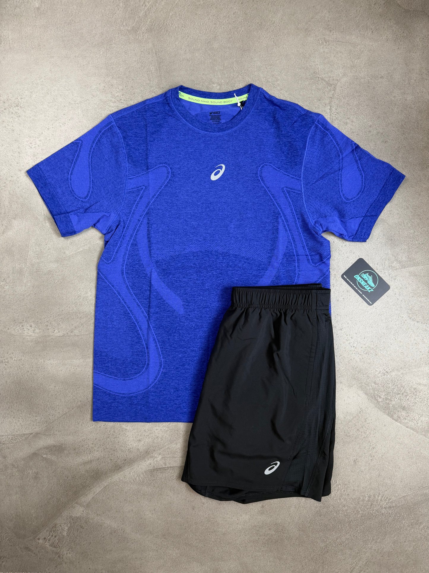 Asics Purple Seamless Shorts & T-shirt Set