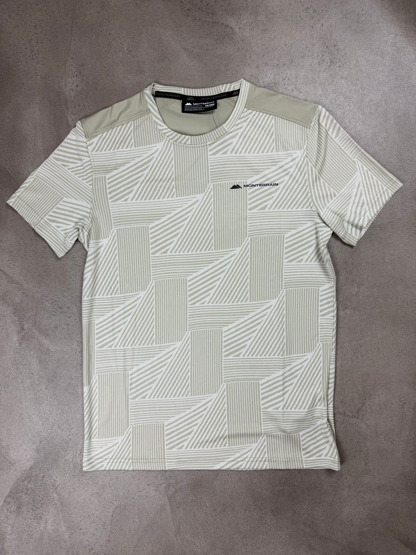 Monterrain Beige Grid T-Shirt