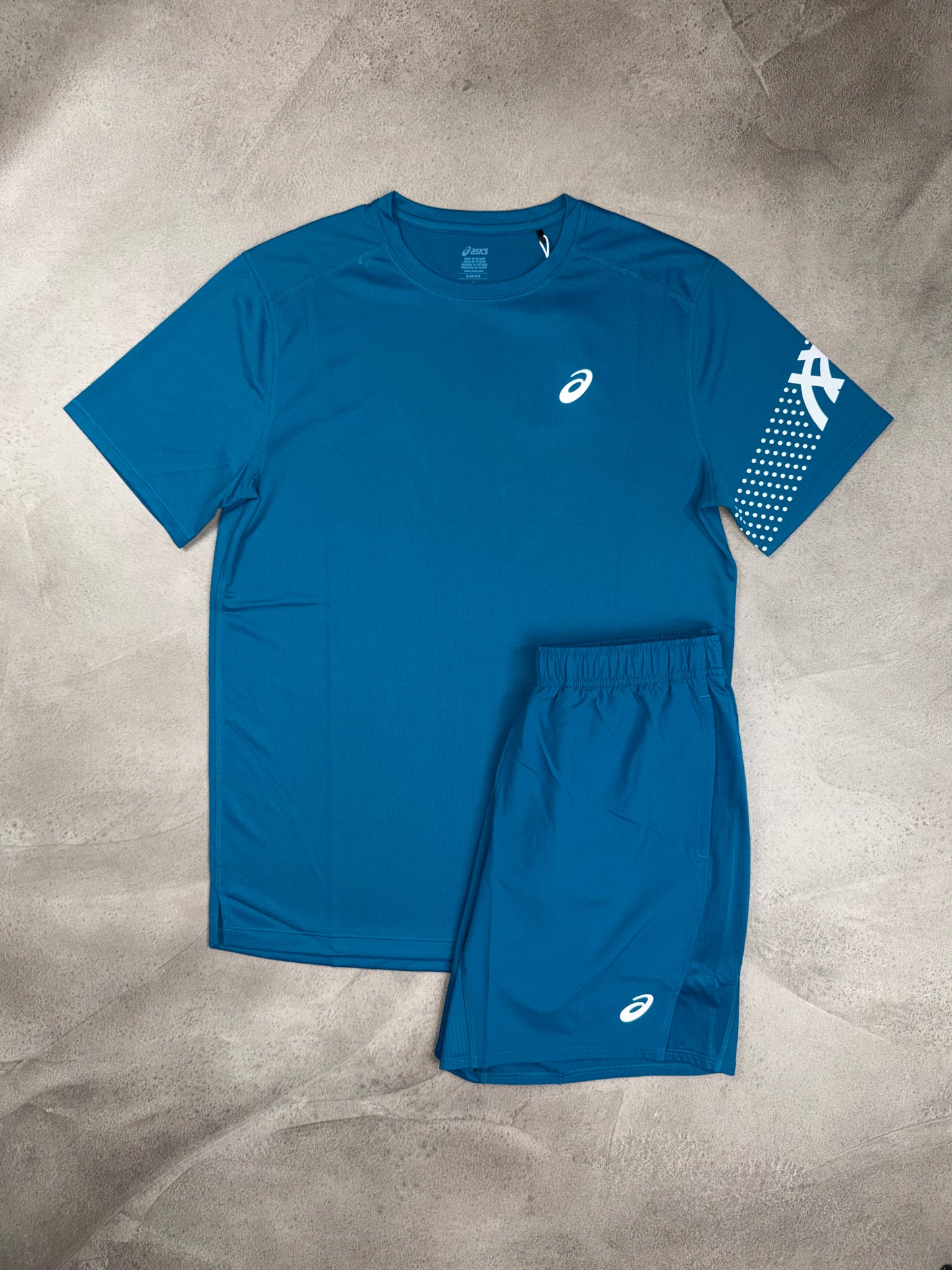 Asics Icon Teal Shorts & T-shirt Set