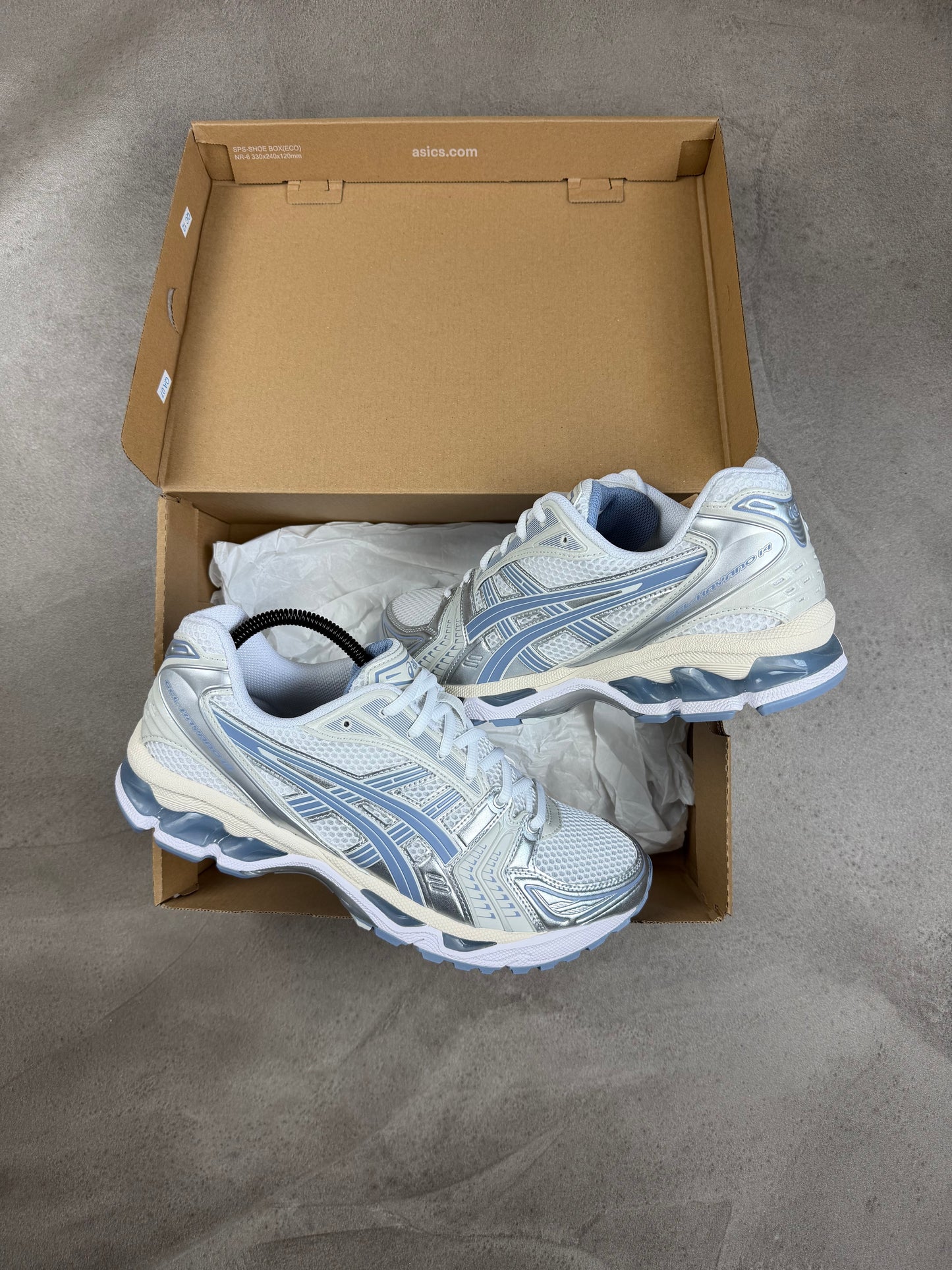 Asics Kayano 14 White Light Navy