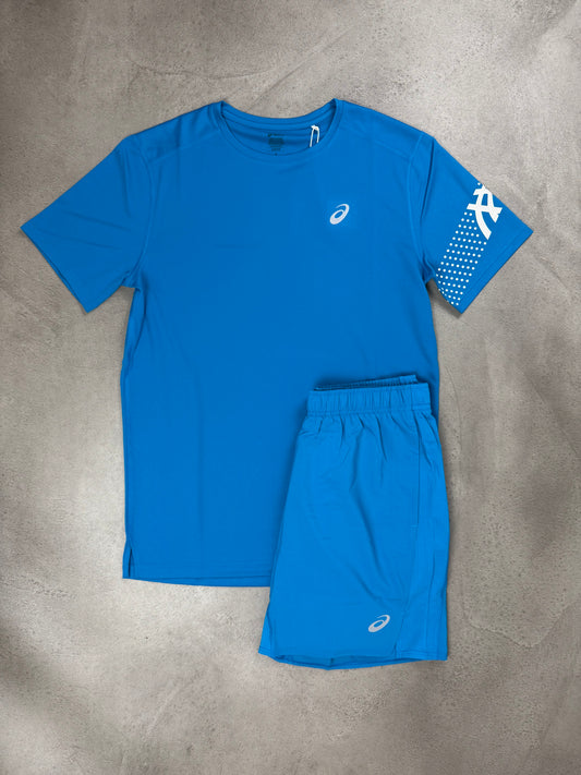 Asics Sky Blue Shorts & T-shirt Set