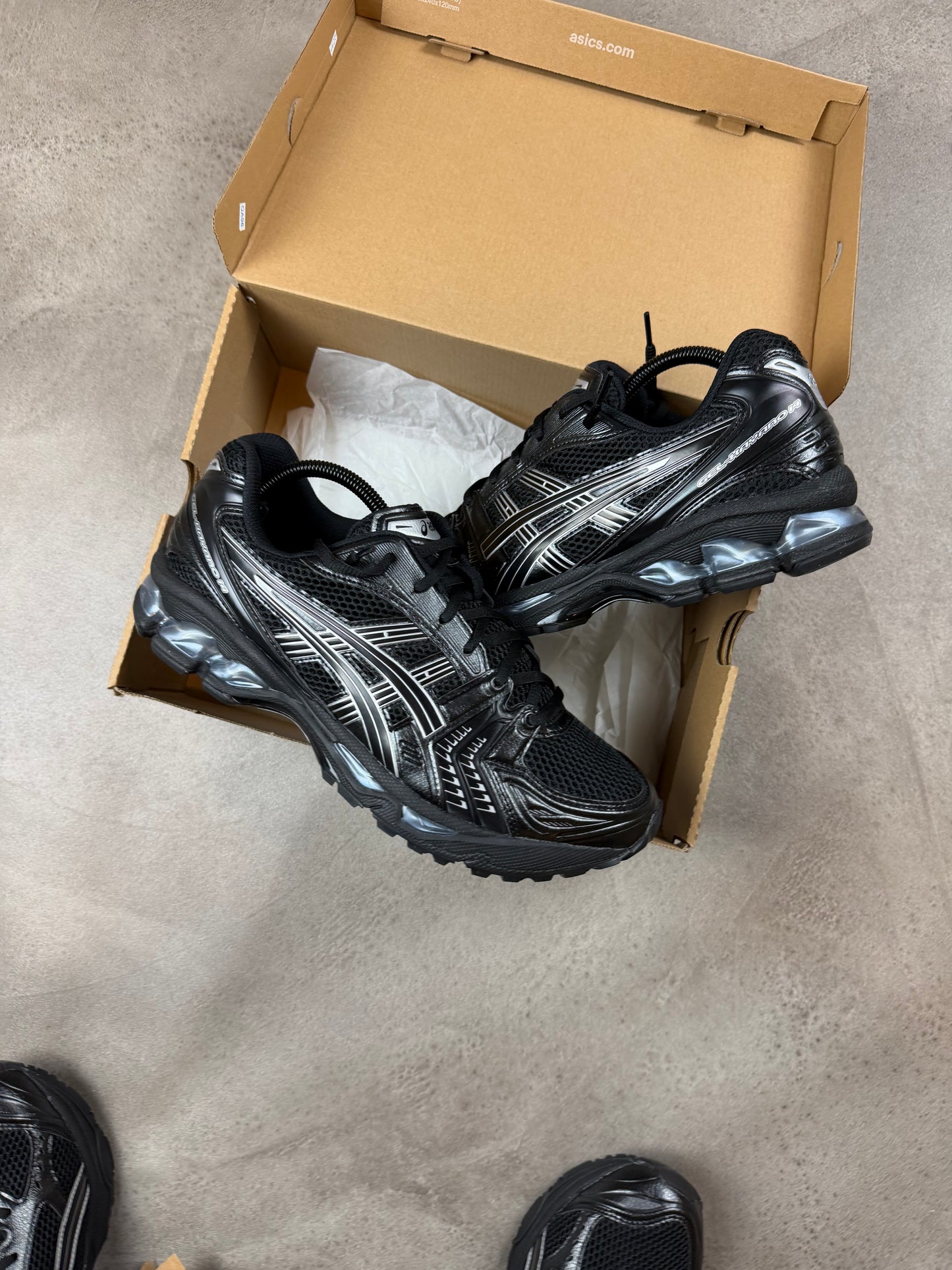 Asics Kayano 14's Black Pure Silver