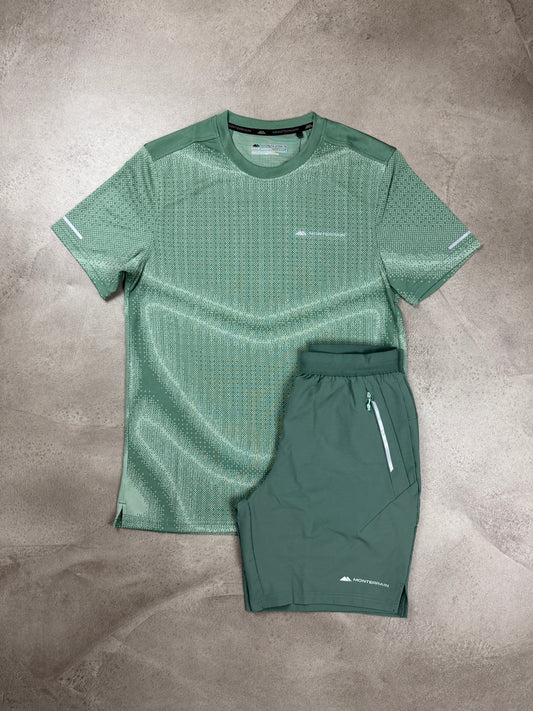 Monterrain Vapor Green Shorts & T-shirt Set